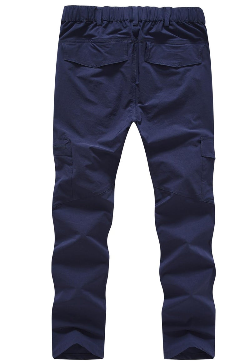 YSENTO Women's Hiking Pants Lightweight Stretch Quick Drying UPF 50 Camping Travel Work Cargo Pants 6 Pockets Navy Size S - Image 2